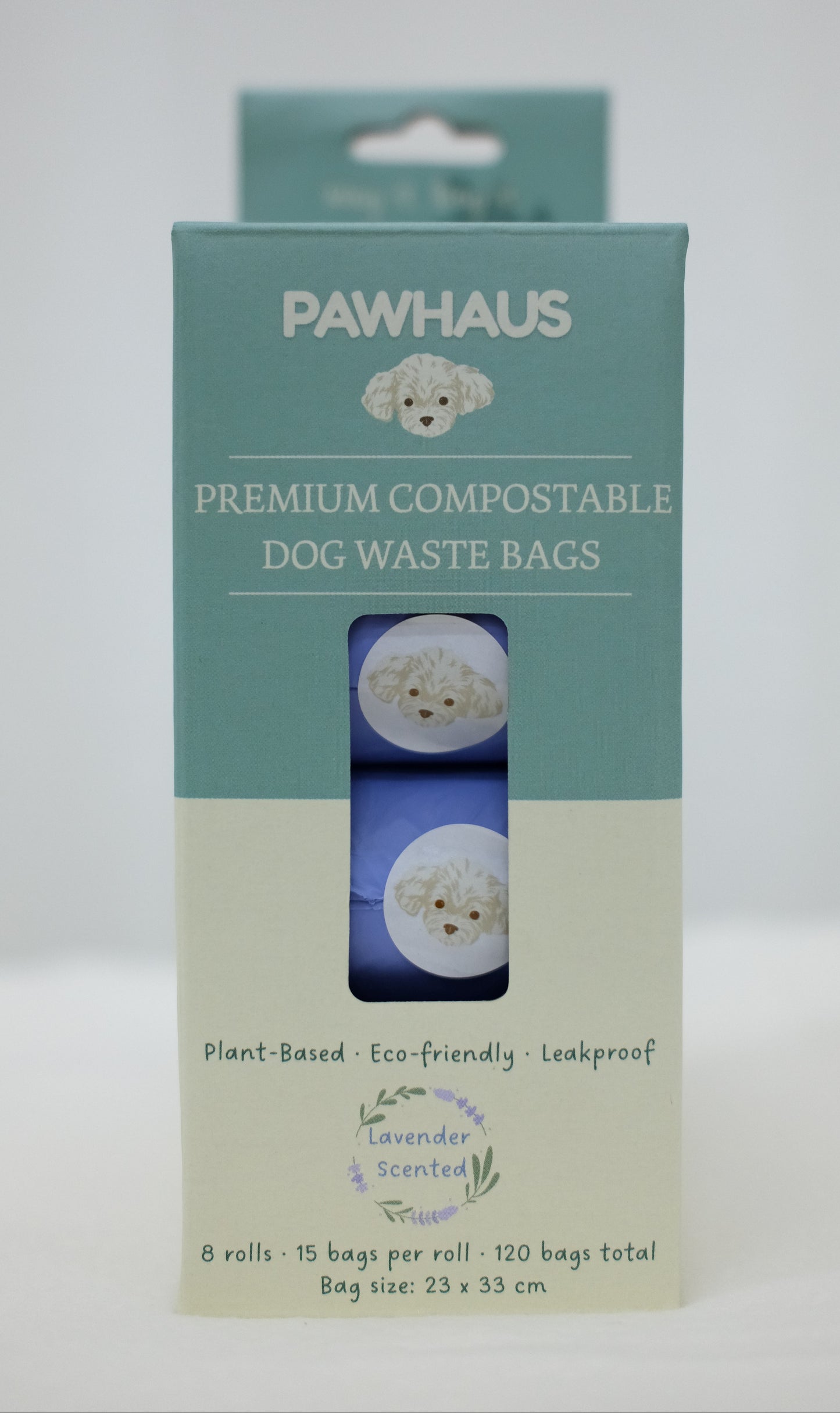 Pawhaus Compostable Poop Bags for Pets & Diapers | 120pcs | Lavender Fresh