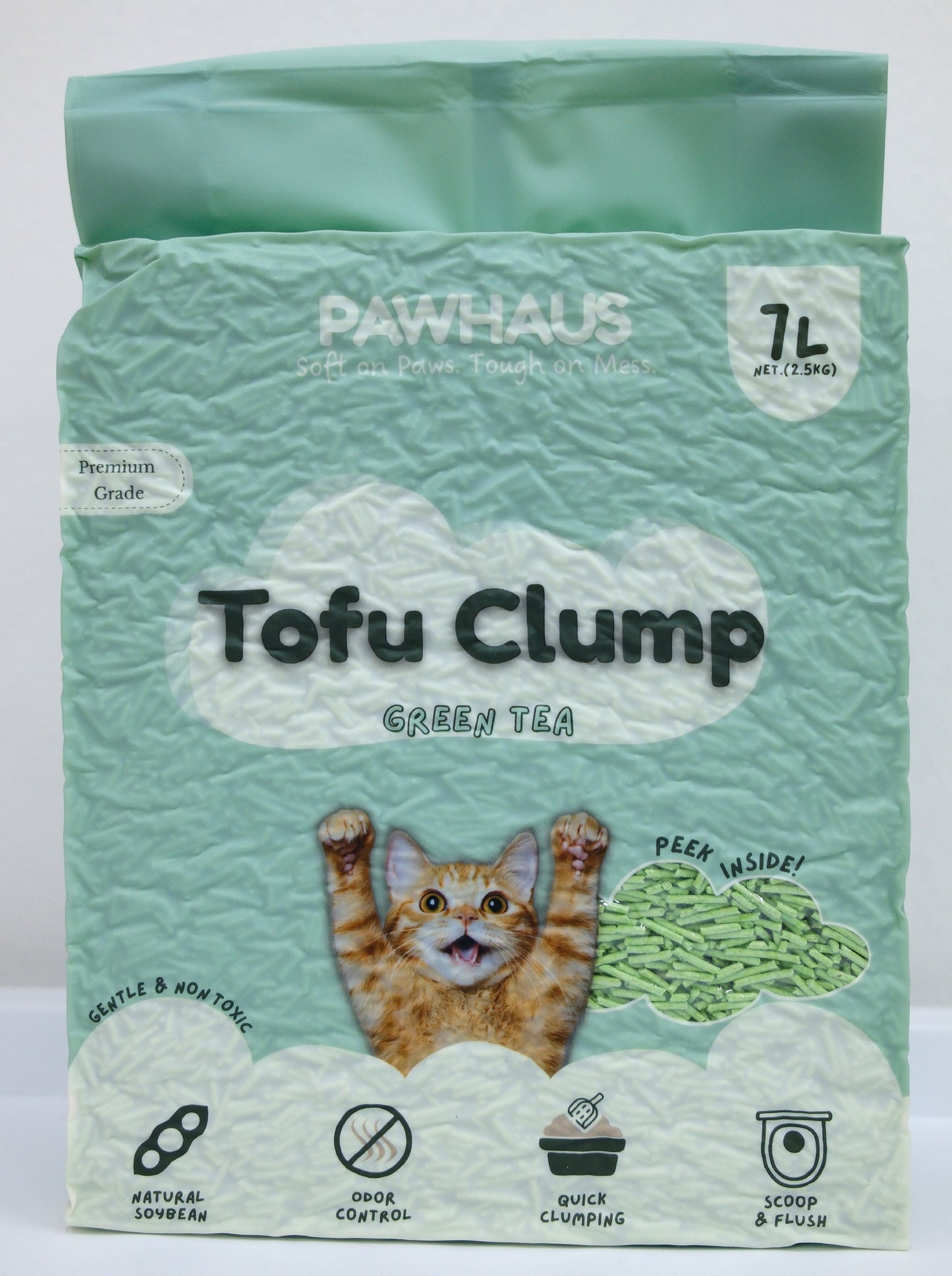 PawHaus Premium Tofu Clump (100% Natural Cat Litter)
