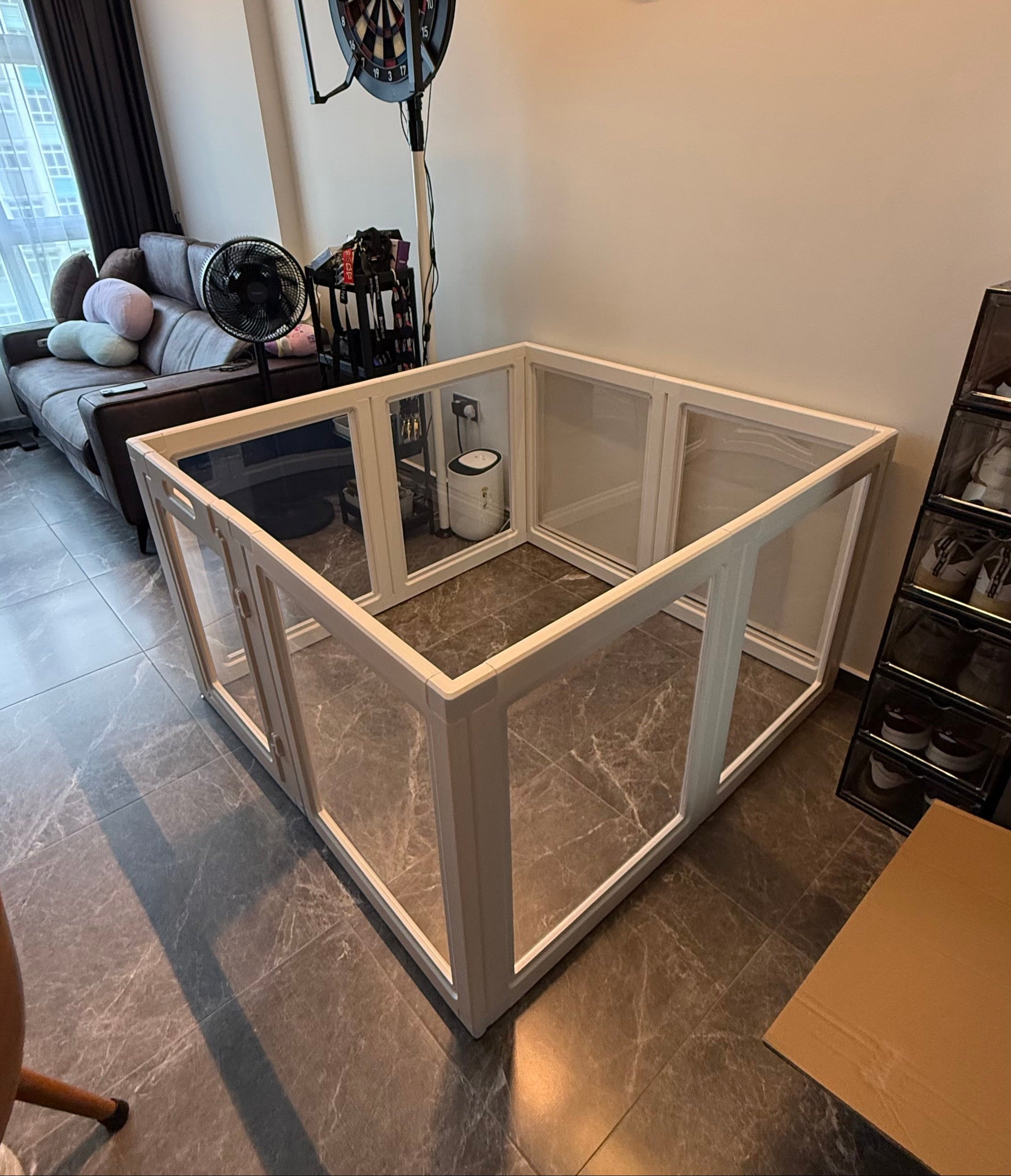 Premium White Acrylic Pet Playpen