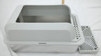 Modern Stainless Steel Cat Litter Box with Scoop & Step