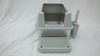 Modern Stainless Steel Cat Litter Box with Scoop & Step